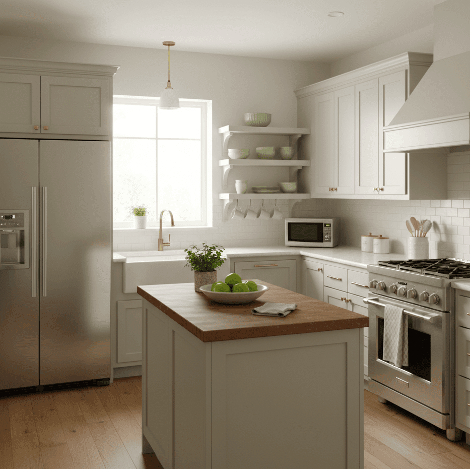 Professionally cleaned kitchen